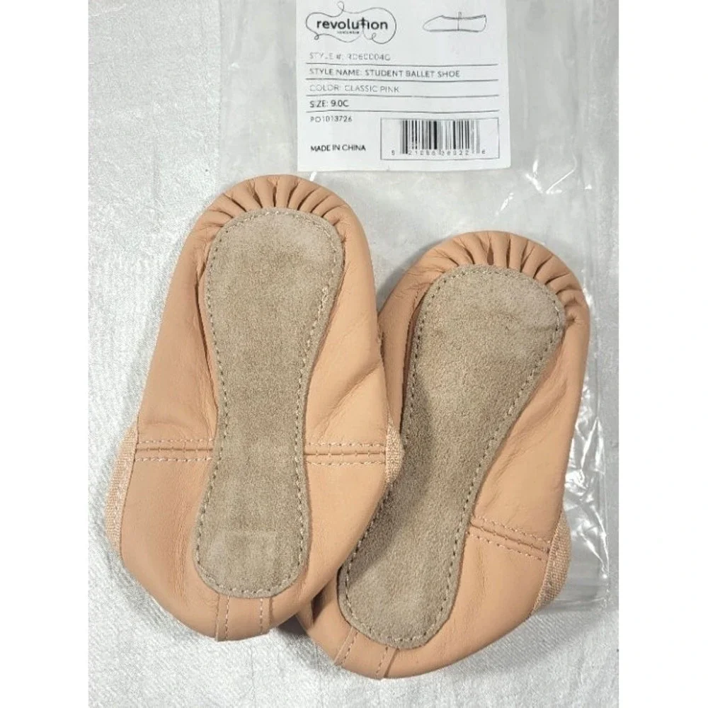 Revolution Toddler Girl's Student Ballet Slipper Shoes - Classic Pink‎ - Sz 9C